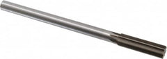 Interstate - 0.67" High Speed Steel 6 Flute Chucking Reamer - Straight Flute, 9/16" Straight Shank, 2-1/4" Flute Length, 9" OAL - Exact Tooling