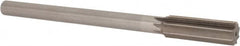 Interstate - 0.726" High Speed Steel 6 Flute Chucking Reamer - Straight Flute, 5/8" Straight Shank, 2-1/2" Flute Length, 9-1/2" OAL - Exact Tooling