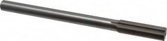 Interstate - 0.743" High Speed Steel 6 Flute Chucking Reamer - Straight Flute, 5/8" Straight Shank, 2-1/2" Flute Length, 9-1/2" OAL - Exact Tooling