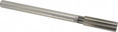 Interstate - 0.799" High Speed Steel 6 Flute Chucking Reamer - Straight Flute, 5/8" Straight Shank, 2-1/2" Flute Length, 9-1/2" OAL - Exact Tooling