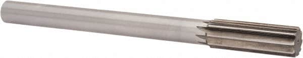 Interstate - 0.879" High Speed Steel 6 Flute Chucking Reamer - Straight Flute, 3/4" Straight Shank, 2-5/8" Flute Length, 10" OAL - Exact Tooling