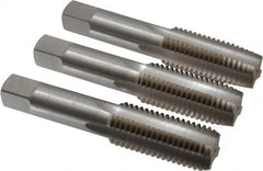 Interstate - M24x3.00 Metric Coarse, 4 Flute, Bottoming, Plug & Taper, Bright Finish, High Speed Steel Tap Set - Right Hand Cut, 4-29/32" OAL, 2-7/32" Thread Length - Exact Tooling