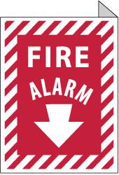 NMC - Fire Alarm, Aluminum Fire Sign - 9" Wide x 12" High - Exact Tooling