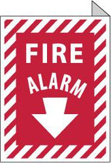 NMC - Fire Alarm, Aluminum Fire Sign - 9" Wide x 12" High - Exact Tooling