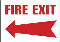 NMC - Fire Exit, Aluminum Fire Sign - 14" Wide x 10" High - Exact Tooling