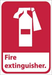 NMC - Fire Extinguisher, Aluminum Fire Sign - 10" Wide x 14" High - Exact Tooling