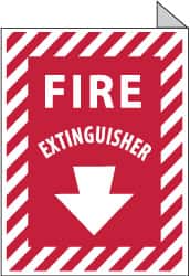 NMC - Fire Extinguisher, Aluminum Fire Sign - 9" Wide x 12" High - Exact Tooling