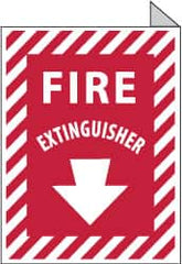 NMC - Fire Extinguisher, Aluminum Fire Sign - 9" Wide x 12" High - Exact Tooling