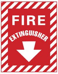 NMC - Fire Extinguisher, Aluminum Fire Sign - 9" Wide x 12" High - Exact Tooling