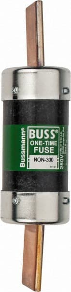 Cooper Bussmann - 125 VDC, 250 VAC, 300 Amp, Fast-Acting General Purpose Fuse - Bolt-on Mount, 8-5/8" OAL, 10 (RMS Symmetrical) kA Rating, 2-1/16" Diam - Exact Tooling