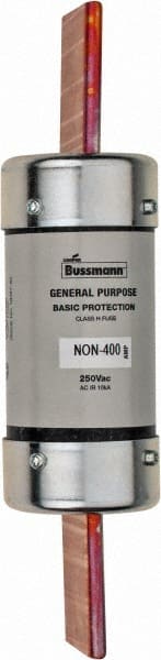 Cooper Bussmann - 125 VDC, 250 VAC, 400 Amp, Fast-Acting General Purpose Fuse - Bolt-on Mount, 8-5/8" OAL, 10 (RMS Symmetrical) kA Rating, 2-1/16" Diam - Exact Tooling
