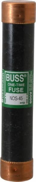 Cooper Bussmann - 600 VAC, 45 Amp, Fast-Acting General Purpose Fuse - Fuse Holder Mount, 5-1/2" OAL, 50 at AC/DC kA Rating, 1-1/16" Diam - Exact Tooling