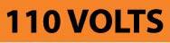 NMC - Electrical Markers Label - Legend: 110 Volts, English, Black & Orange, 9" Long x 2-1/4" High, Sign Muscle Finish - Exact Tooling