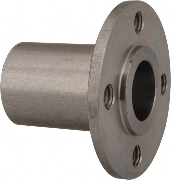 Gibraltar - 1/2" Pin Diam, #10-32 Mounting Hole, Round Flange, Stainless Steel Quick Release Pin Receptacle - 1-1/8" Between Mount Hole Center, 1.195" Depth, 3/4" Diam, Grade 303 - Exact Tooling