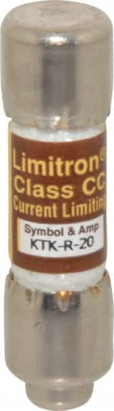 Cooper Bussmann - 600 VAC, 20 Amp, Fast-Acting General Purpose Fuse - Fuse Holder Mount, 1-1/2" OAL, 200 at AC (RMS) kA Rating, 13/32" Diam - Exact Tooling