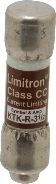 Cooper Bussmann - 600 VAC, 3.5 Amp, Fast-Acting General Purpose Fuse - Fuse Holder Mount, 1-1/2" OAL, 200 at AC (RMS) kA Rating, 13/32" Diam - Exact Tooling