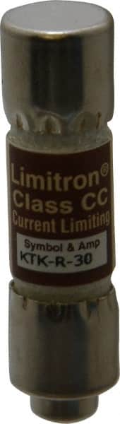 Cooper Bussmann - 600 VAC, 30 Amp, Fast-Acting General Purpose Fuse - Fuse Holder Mount, 1-1/2" OAL, 200 at AC (RMS) kA Rating, 13/32" Diam - Exact Tooling