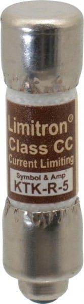Cooper Bussmann - 600 VAC, 5 Amp, Fast-Acting General Purpose Fuse - Fuse Holder Mount, 1-1/2" OAL, 200 at AC (RMS) kA Rating, 13/32" Diam - Exact Tooling