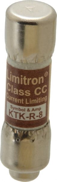 Cooper Bussmann - 600 VAC, 8 Amp, Fast-Acting General Purpose Fuse - Fuse Holder Mount, 1-1/2" OAL, 200 at AC (RMS) kA Rating, 13/32" Diam - Exact Tooling