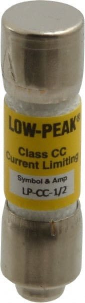Cooper Bussmann - 300 VDC, 600 VAC, 0.5 Amp, Time Delay General Purpose Fuse - Fuse Holder Mount, 1-1/2" OAL, 20 at DC, 200 at AC (RMS) kA Rating, 13/32" Diam - Exact Tooling