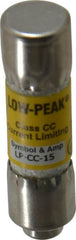 Cooper Bussmann - 150 VDC, 600 VAC, 15 Amp, Time Delay General Purpose Fuse - Fuse Holder Mount, 1-1/2" OAL, 20 at DC, 200 at AC (RMS) kA Rating, 13/32" Diam - Exact Tooling