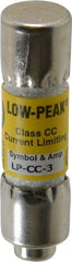 Cooper Bussmann - 150 VDC, 600 VAC, 3 Amp, Time Delay General Purpose Fuse - Fuse Holder Mount, 1-1/2" OAL, 20 at DC, 200 at AC (RMS) kA Rating, 13/32" Diam - Exact Tooling