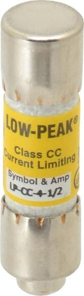 Cooper Bussmann - 150 VDC, 600 VAC, 4.5 Amp, Time Delay General Purpose Fuse - Fuse Holder Mount, 1-1/2" OAL, 20 at DC, 200 at AC (RMS) kA Rating, 13/32" Diam - Exact Tooling