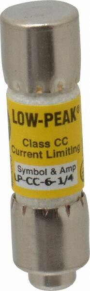 Cooper Bussmann - 150 VDC, 600 VAC, 6.25 Amp, Time Delay General Purpose Fuse - Fuse Holder Mount, 1-1/2" OAL, 20 at DC, 200 at AC (RMS) kA Rating, 13/32" Diam - Exact Tooling