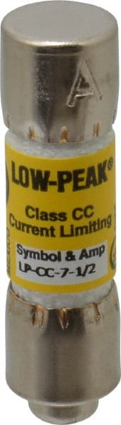Cooper Bussmann - 150 VDC, 600 VAC, 7.5 Amp, Time Delay General Purpose Fuse - Fuse Holder Mount, 1-1/2" OAL, 20 at DC, 200 at AC (RMS) kA Rating, 13/32" Diam - Exact Tooling