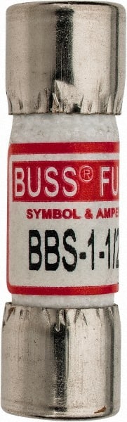 Cooper Bussmann - 600 VAC, 1.5 Amp, Fast-Acting General Purpose Fuse - Fuse Holder Mount, 1-3/8" OAL, 10 at AC kA Rating, 13/32" Diam - Exact Tooling