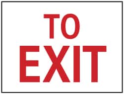 NMC - To Exit, Plastic Exit Sign - 14" Wide x 10" High - Exact Tooling
