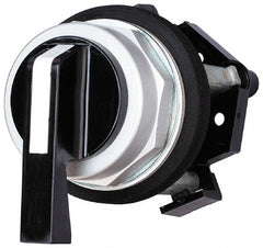 Eaton Cutler-Hammer - 30-1/2mm Mount Hole, 3 Position, Lever Operated, Selector Switch Only - Black, Momentary (MO) - Maintained (MA) - Maintained (MA), Nonilluminated, Oil and Watertight - Exact Tooling