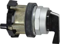 Eaton Cutler-Hammer - 30-1/2mm Mount Hole, 2 Position, Lever Operated, Selector Switch Only - Black, Maintained (MA) - Maintained (MA), Nonilluminated, Oil and Watertight - Exact Tooling
