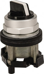 Eaton Cutler-Hammer - 30-1/2mm Mount Hole, 2 Position, Knob Operated, Selector Switch Only - Black, Maintained (MA) - Momentary (MO), Nonilluminated, Oil and Watertight - Exact Tooling