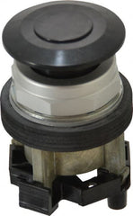 Eaton Cutler-Hammer - 30-1/2mm Mount Hole, Extended Mushroom Head, Pushbutton Switch Only - Round, Black Pushbutton, Nonilluminated, Maintained (MA), Corrosion Resistant, Oiltight and Watertight - Exact Tooling