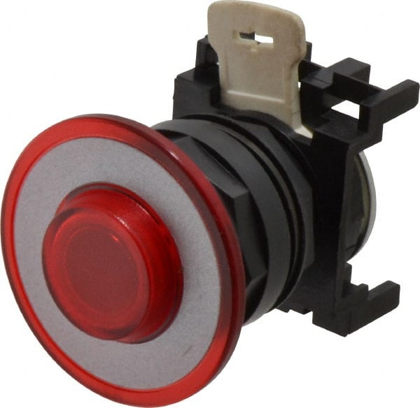 Eaton Cutler-Hammer - Pushbutton Switch Operator - Red, Round Button, Illuminated - Exact Tooling