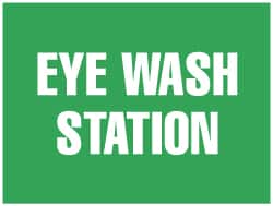 NMC - "Eye Wash Station", 10" Long x 14" Wide, Rigid Plastic Safety Sign - Rectangle, 0.05" Thick, Use for First Aid - Exact Tooling