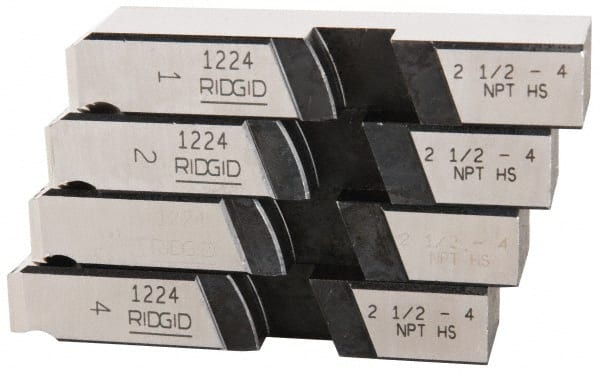 Ridgid - 2-1/2 - 4 NPT Thread, 22° Hook Angle, Right Hand, High Speed Steel Pipe Chaser - Ridgid 1224 Compatibility - Exact Tooling