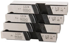 Ridgid - 2-1/2 - 4 NPT Thread, 22° Hook Angle, Right Hand, High Speed Steel Pipe Chaser - Ridgid 1224 Compatibility - Exact Tooling