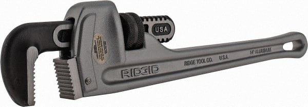 Ridgid - 14" Aluminum Straight Pipe Wrench - 2" Pipe Capacity - Exact Tooling