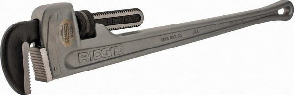 Ridgid - 36" Aluminum Straight Pipe Wrench - 5" Pipe Capacity - Exact Tooling
