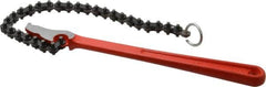 Ridgid - 2" Max Pipe Capacity, 15-3/4" Long, Chain Wrench - 4" Actual OD, 12" Handle Length - Exact Tooling