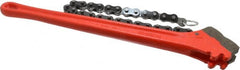 Ridgid - 2-1/2" Max Pipe Capacity, 20-1/4" Long, Chain Wrench - 5" Actual OD, 18" Handle Length - Exact Tooling