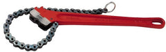 Ridgid - 3" Max Pipe Capacity, 20-1/4" Long, Chain Wrench - 5" Actual OD, 24" Handle Length - Exact Tooling