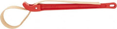 Ridgid - 5" Max Pipe Capacity, 29-1/2" Long, Strap Wrench - 7" Actual OD, 18" Handle Length - Exact Tooling