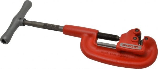 Ridgid - 1/8" to 2" Pipe Capacity, Wide Roll Pipe Cutter - Cuts Steel - Exact Tooling