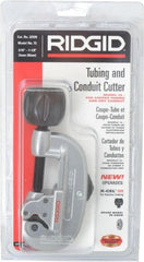 Ridgid - 3/16" to 1-1/8" Pipe Capacity, Screw Feed Tubing Cutter - Cuts Copper, Aluminum, Brass - Exact Tooling