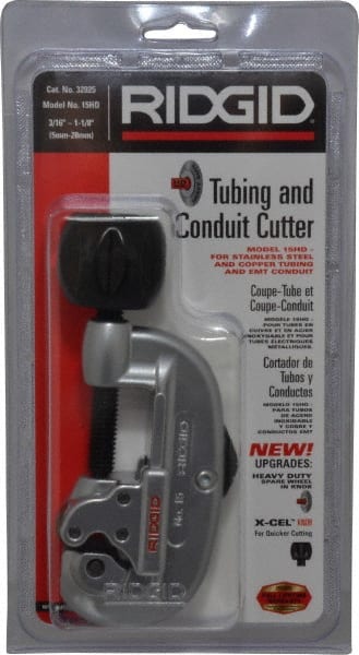 Ridgid - 3/16" to 1-1/8" Pipe Capacity, Tube Cutter - Cuts Copper, Aluminum, Brass - Exact Tooling