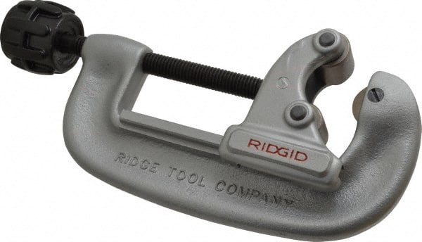 Ridgid - 1" to 3-1/8" Pipe Capacity, Screw Feed Tubing Cutter - Cuts Copper, Aluminum, Brass - Exact Tooling