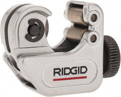 Ridgid - 1/8" to 5/8" Pipe Capacity, Mini Tube Cutter - Cuts Copper, Aluminum, Brass, Plastic - Exact Tooling